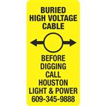 Buried High Voltage Cable - 6" x 12" Sign